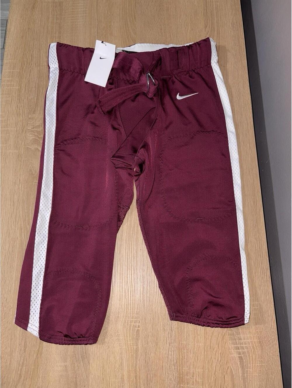 Nike Stock Vapor Pro Game Football Pant Maroon White Men's Large CI3771-670 NWT